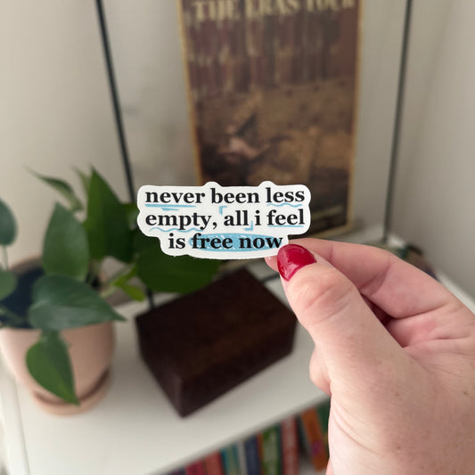 'free now' lyrics sticker