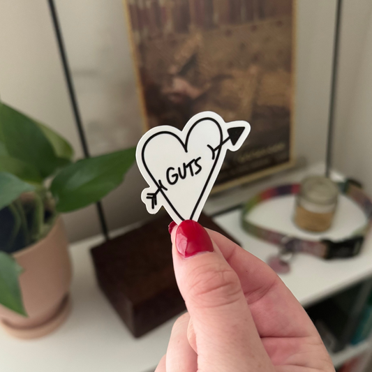 guts heart sticker