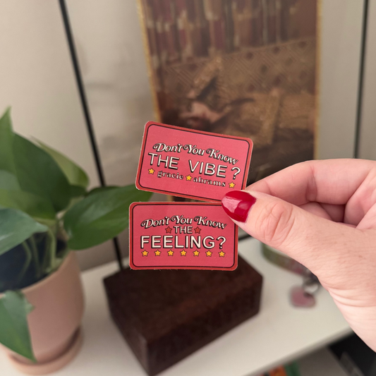 'vibe / feeling' duo stickers