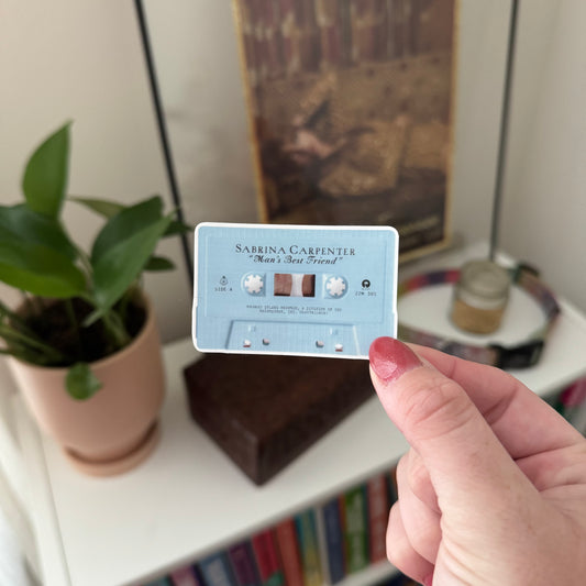 the 'man's best friend' cassette sticker