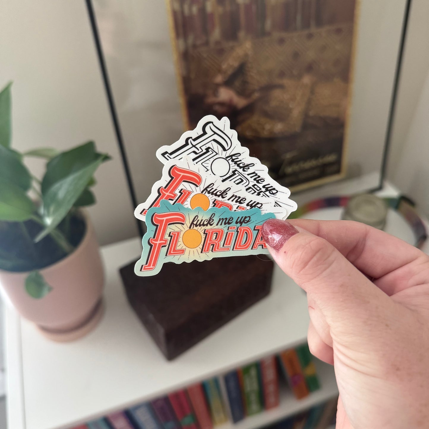 'florida' postcard inspired sticker