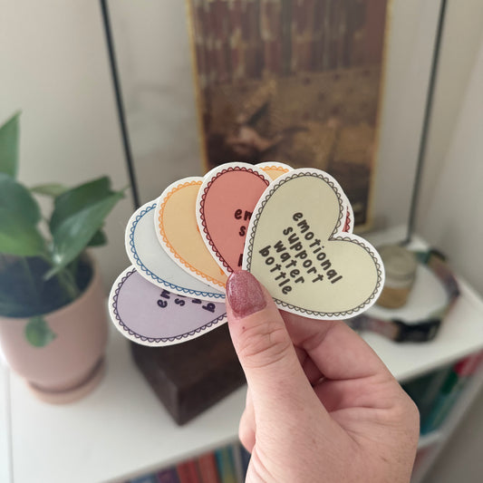 emotional support water bottle stickers