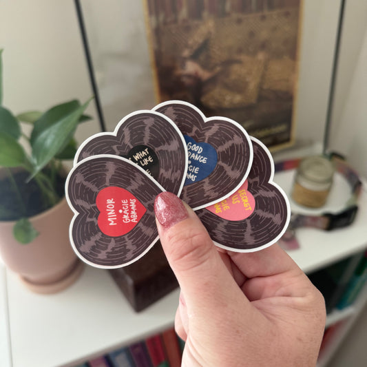 gracie heart vinyl stickers