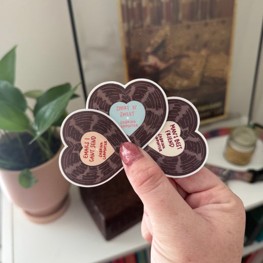 the sabrina heart vinyl stickers