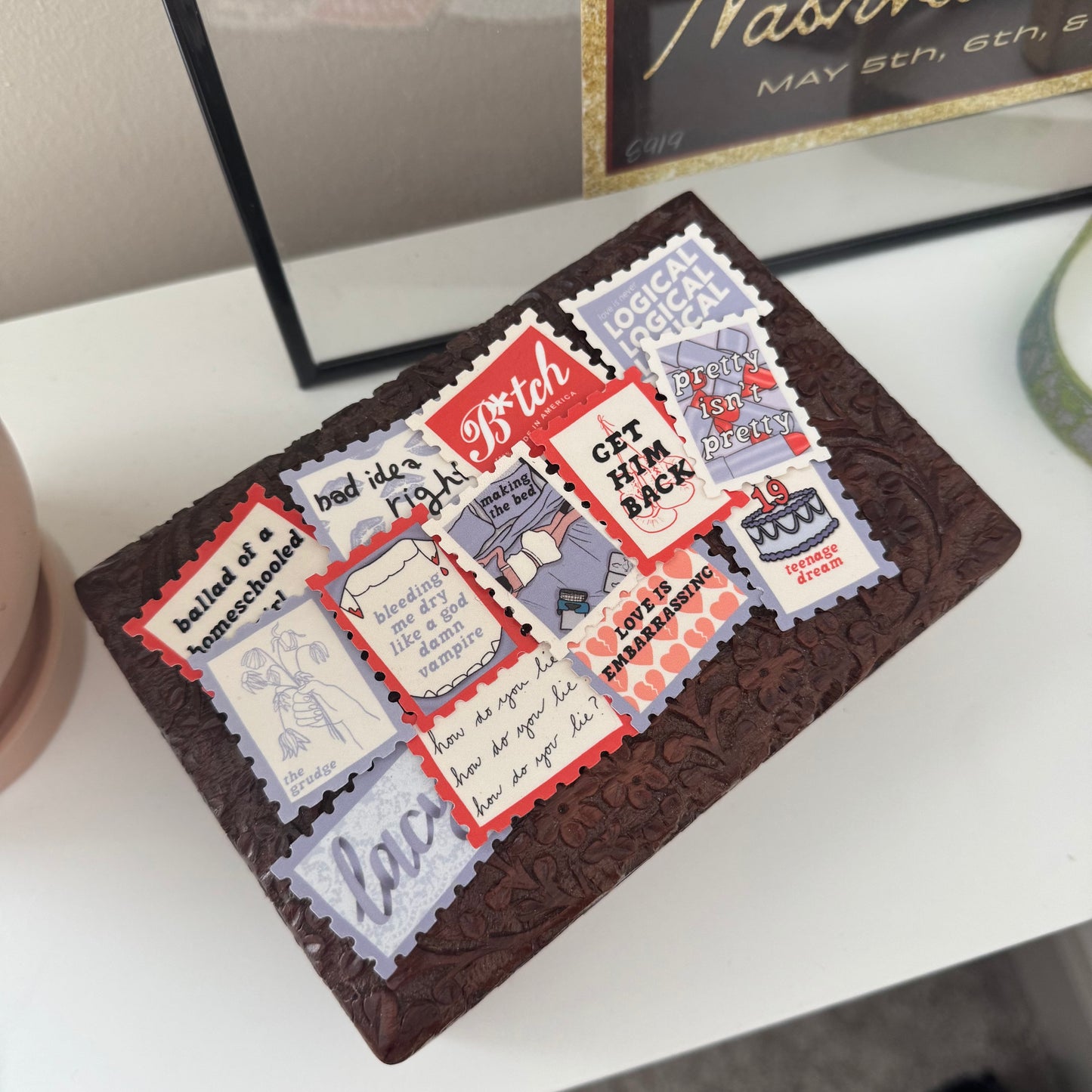 the 'guts' stamp inspired sticker collection
