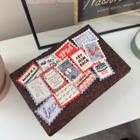 the 'guts' stamp inspired sticker collection