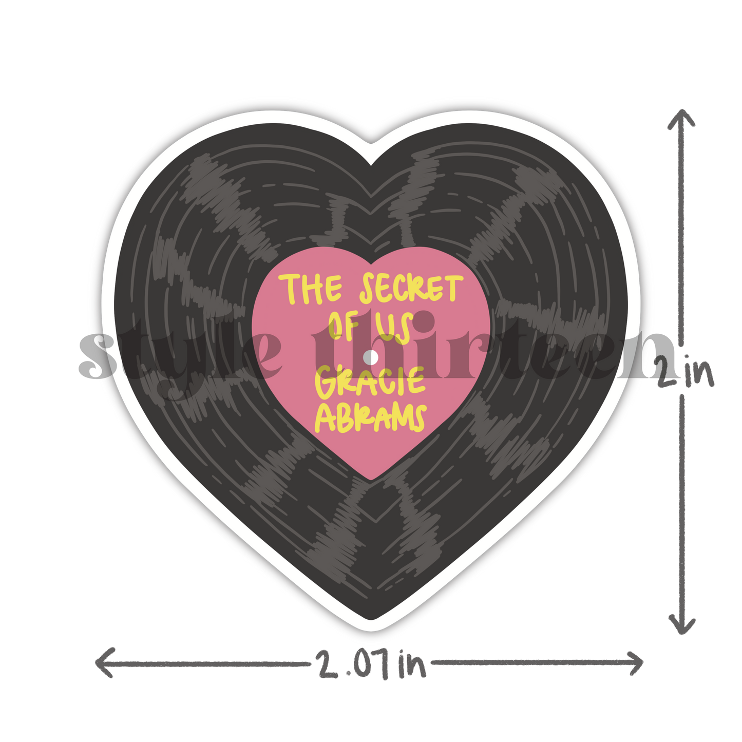 gracie heart vinyl stickers