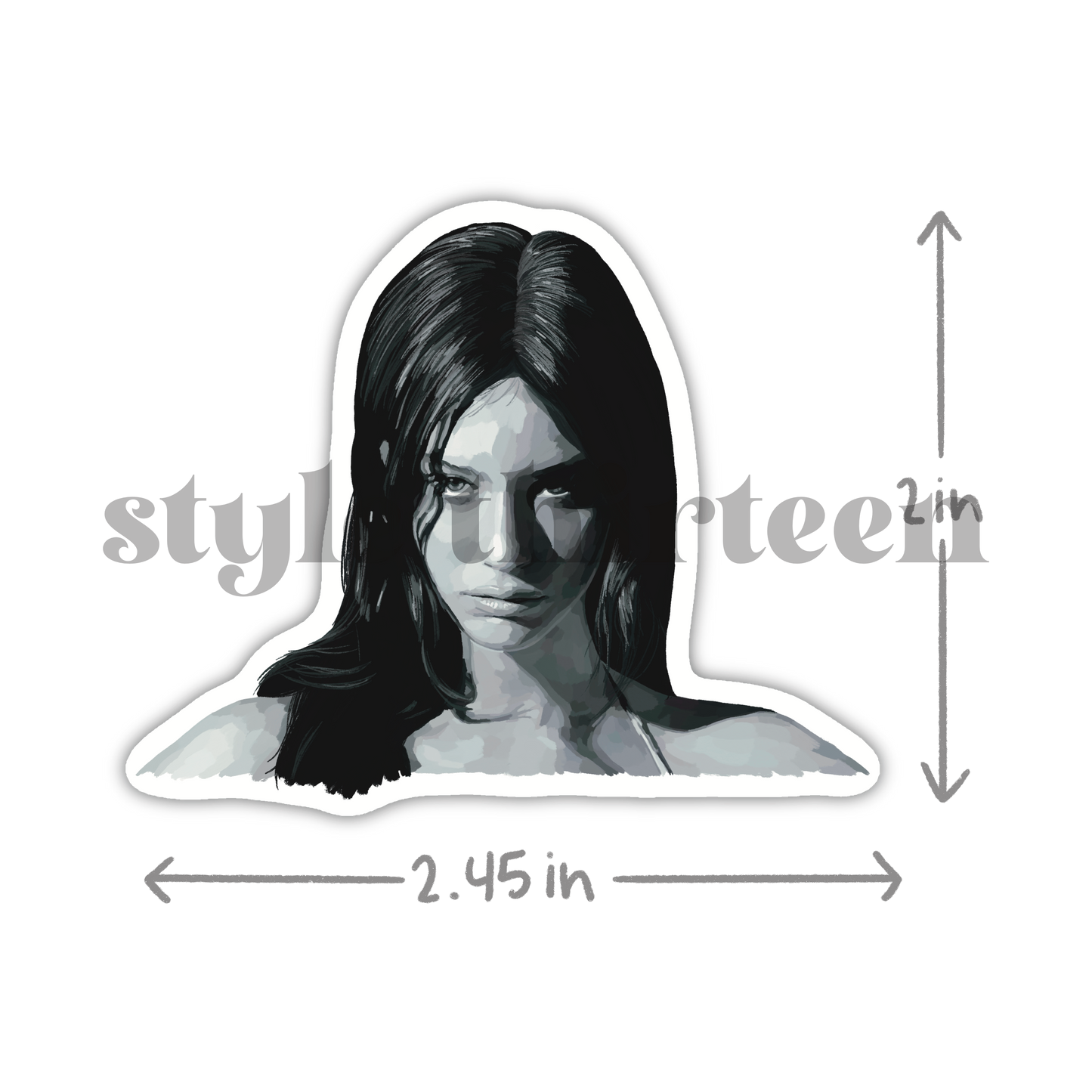 the gracie portrait sticker