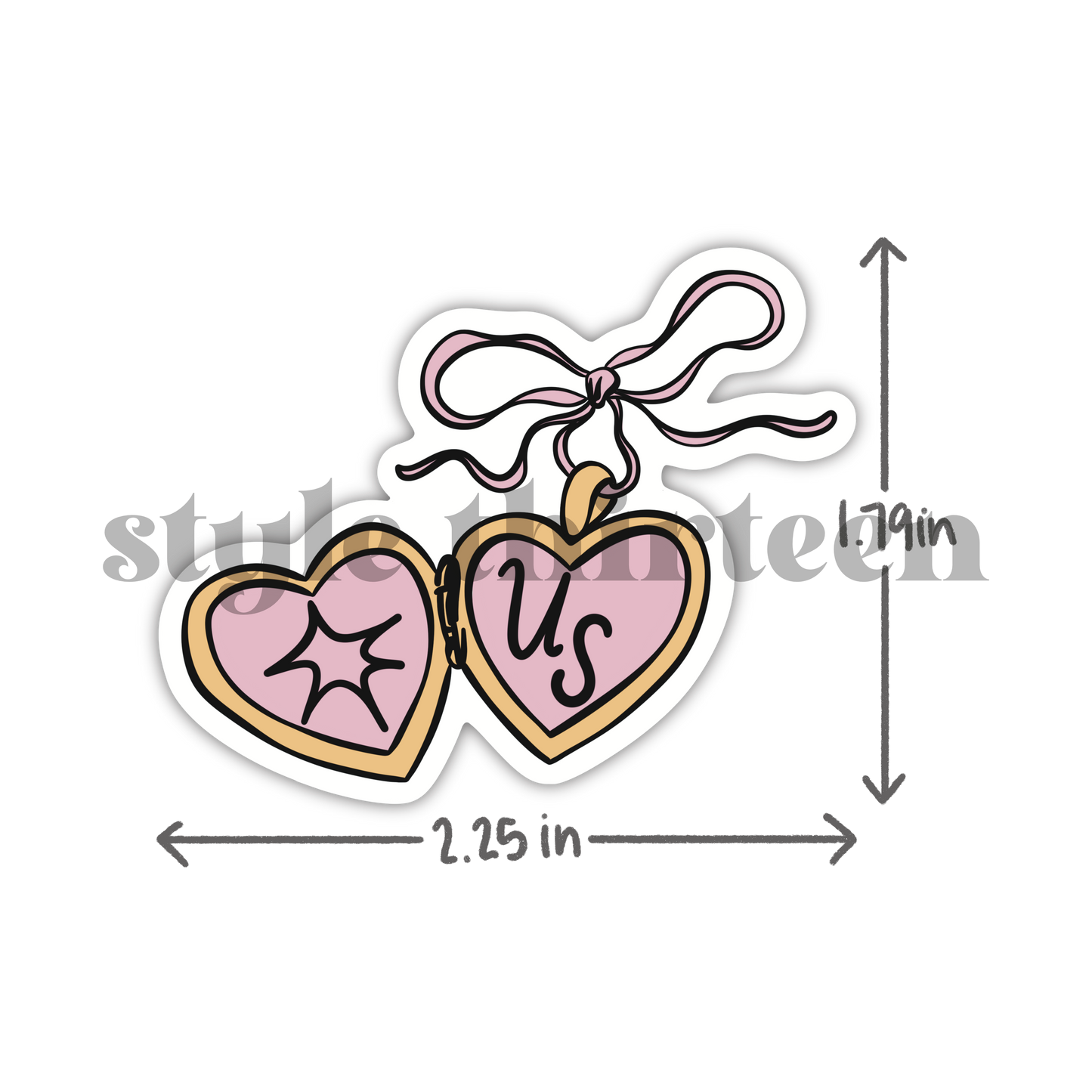 the 'us' locket sticker
