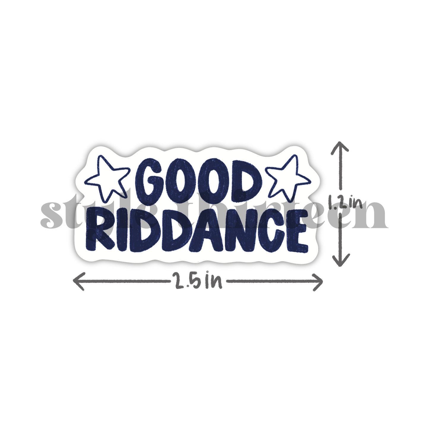 good riddance stars sticker