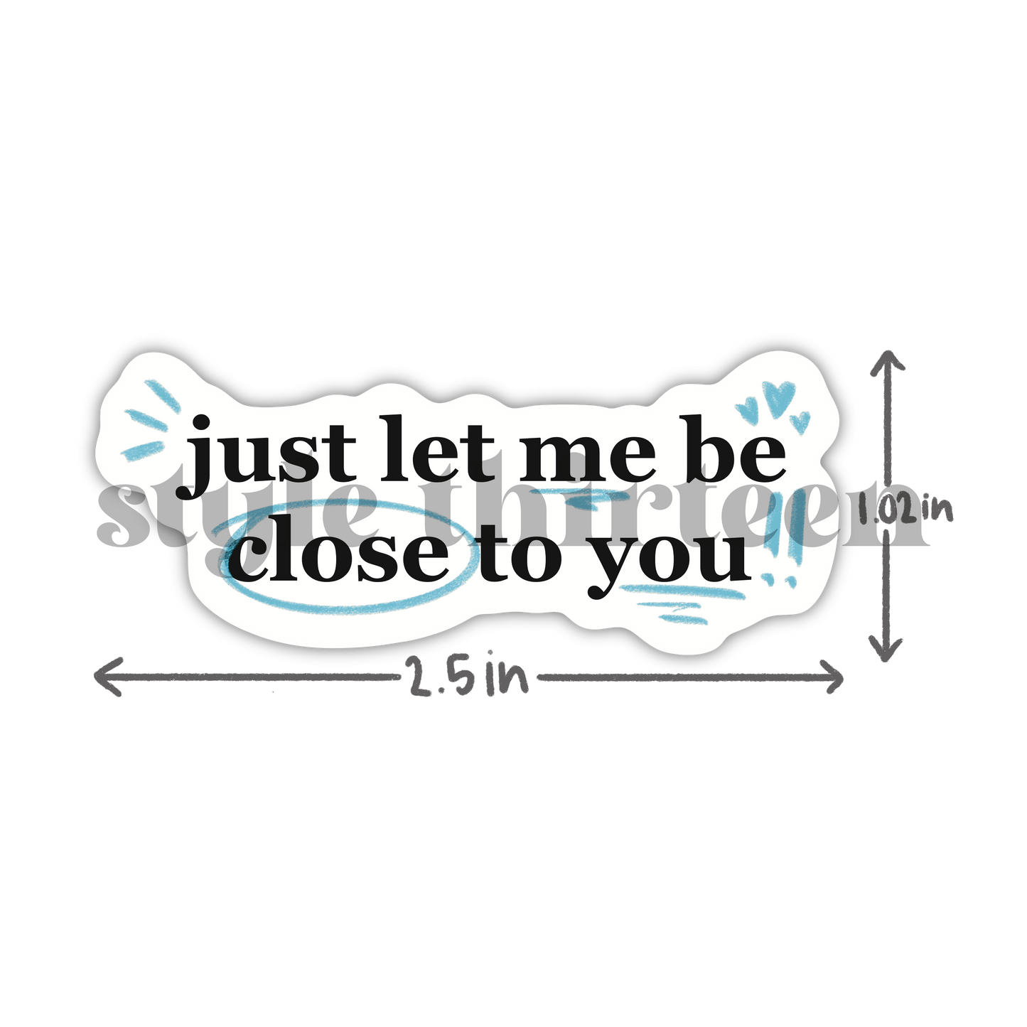 'close to you' lyrics stickers
