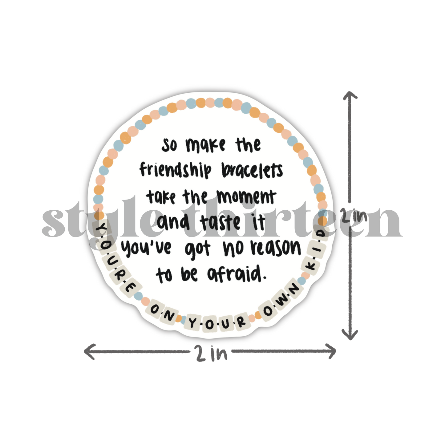 yoyok friendship bracelet sticker