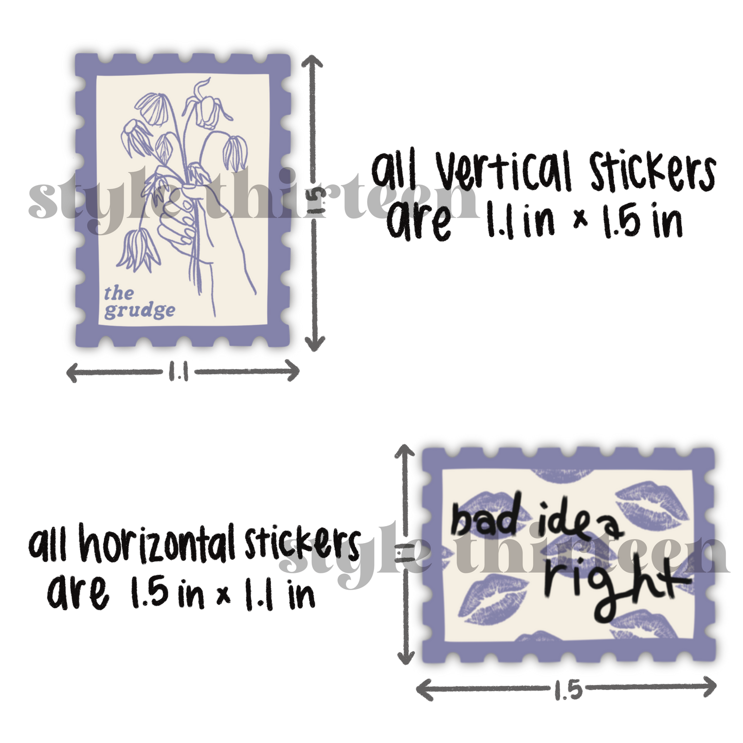 the 'guts' stamp inspired sticker collection