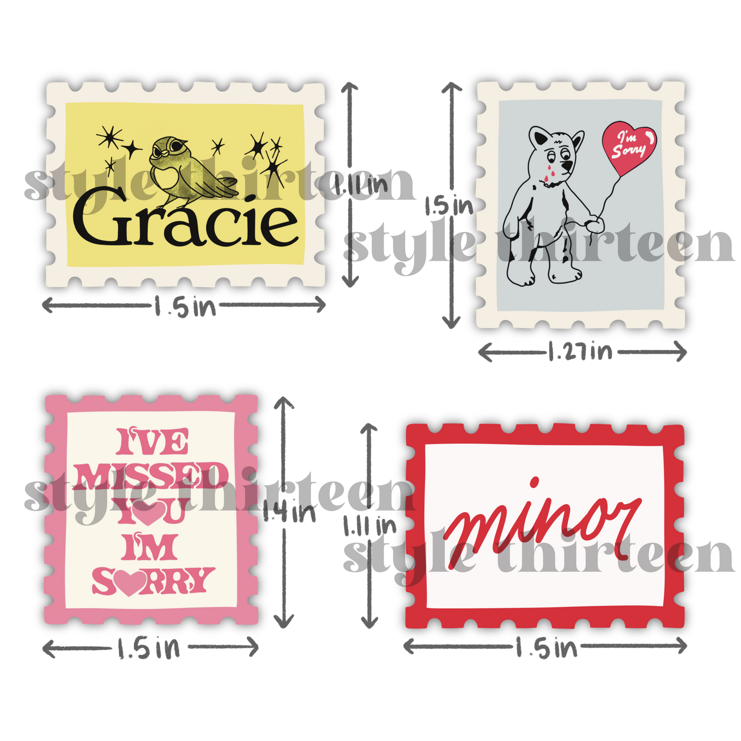 the gracie stamp inspired sticker collection