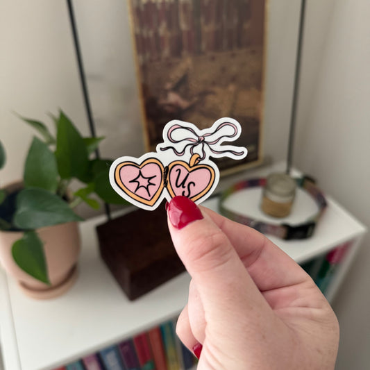 the 'us' locket sticker