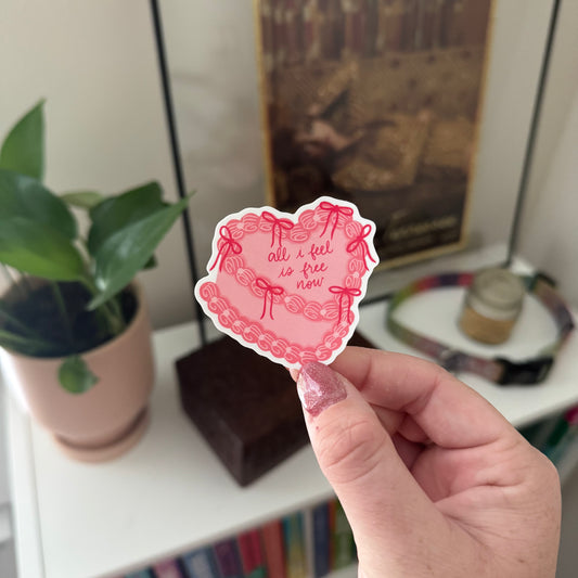 free now cake sticker