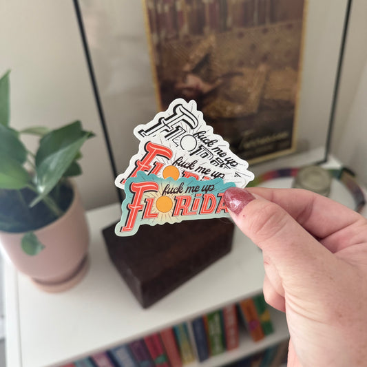 'florida' postcard inspired sticker