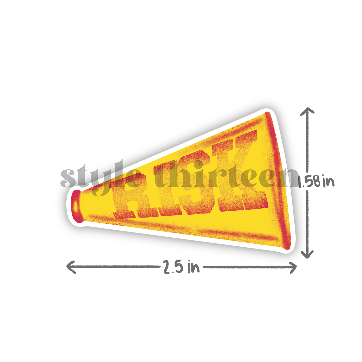 'risk' megaphone sticker