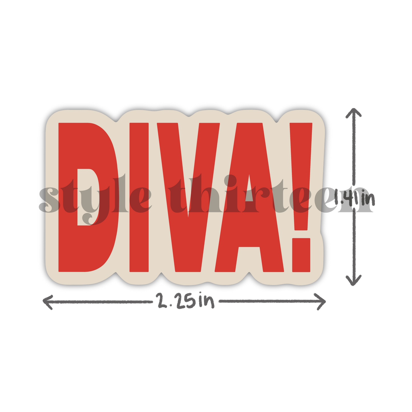 the role model 'diva!' sticker
