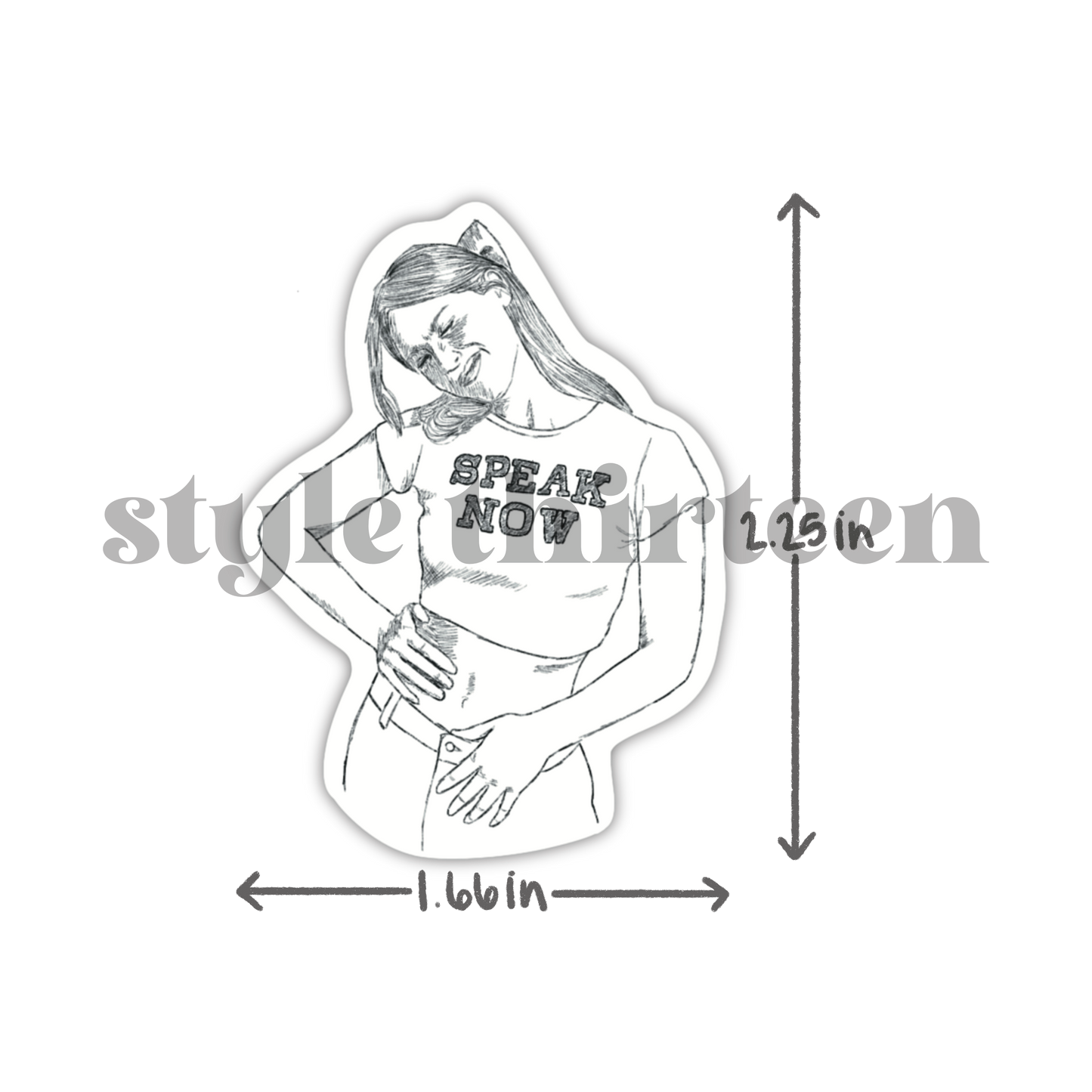 gracie 'speak now' sketch sticker