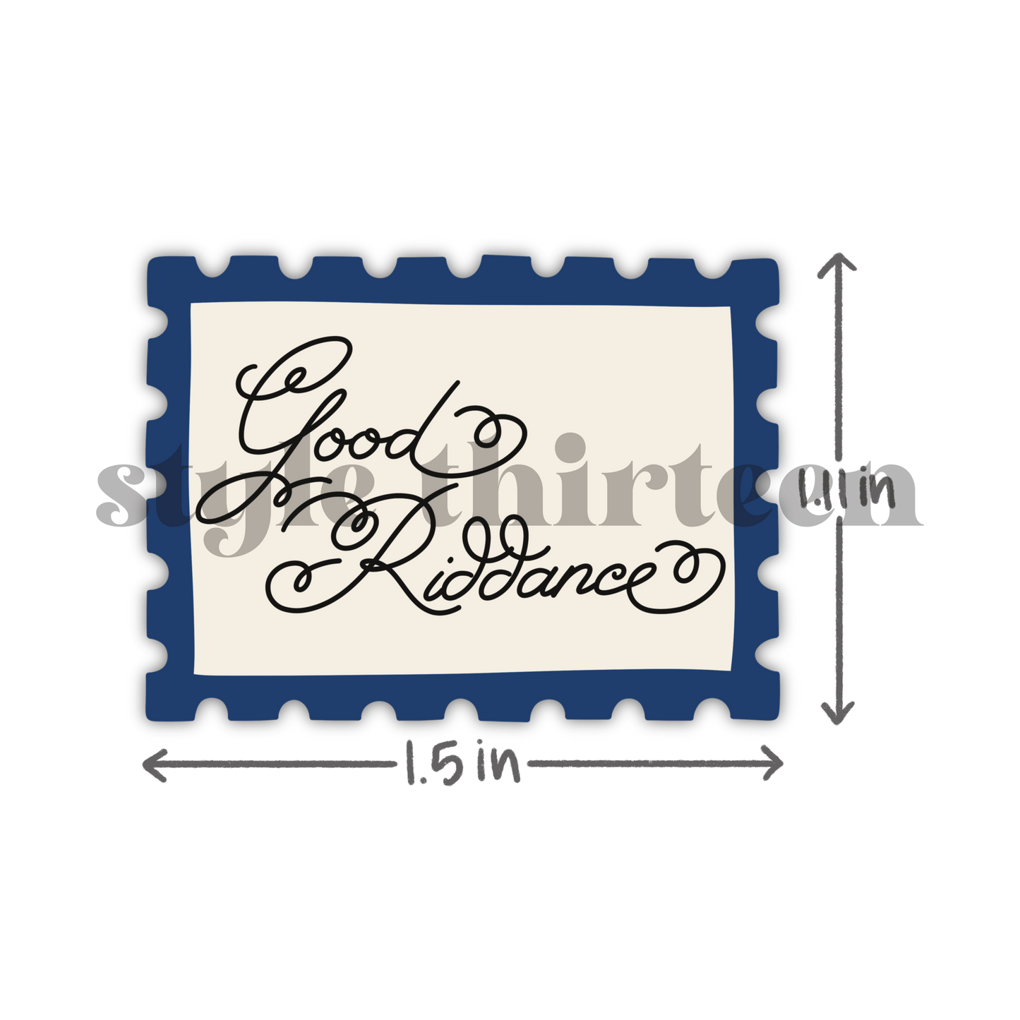 good riddance stamp sticker