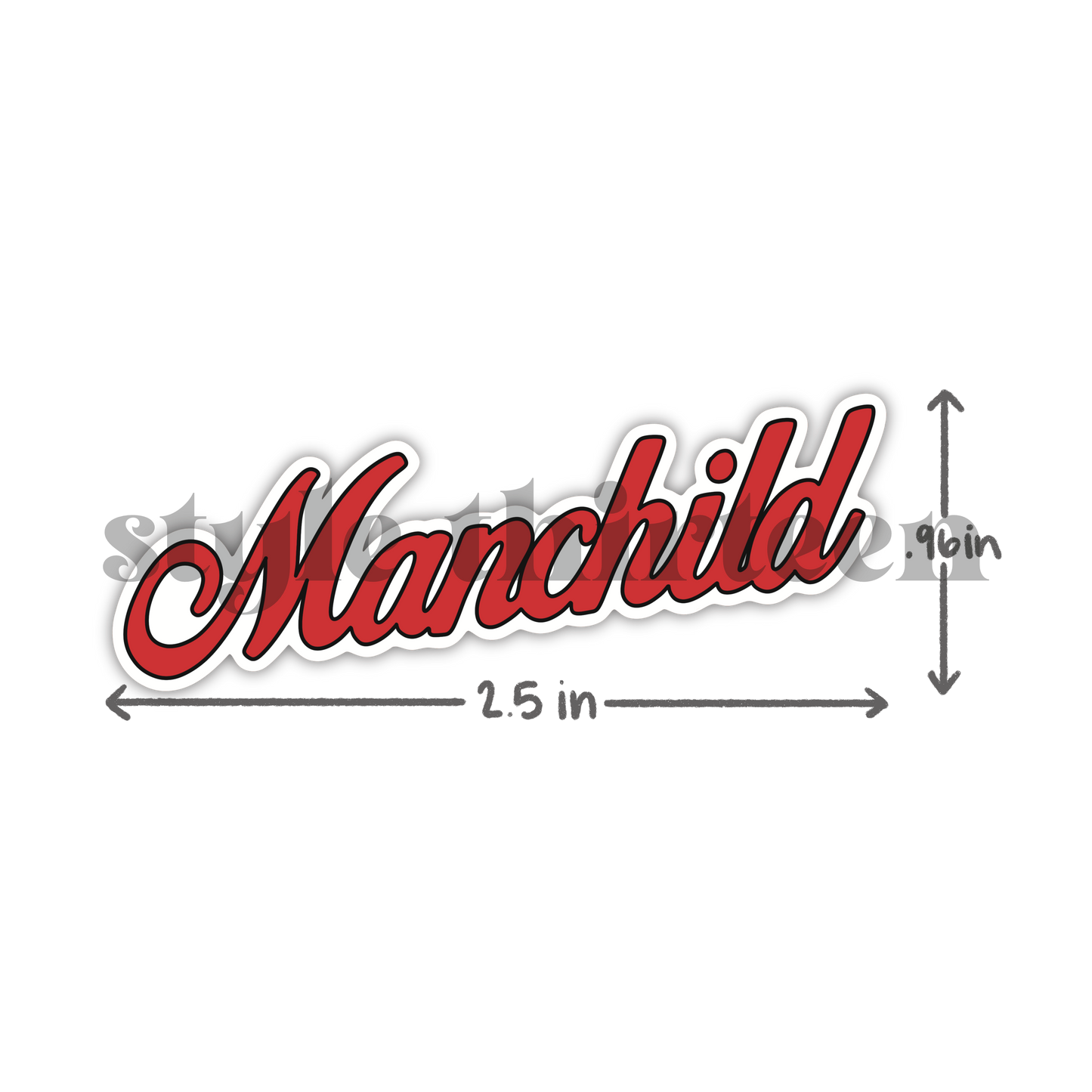 the 'manchild' sticker