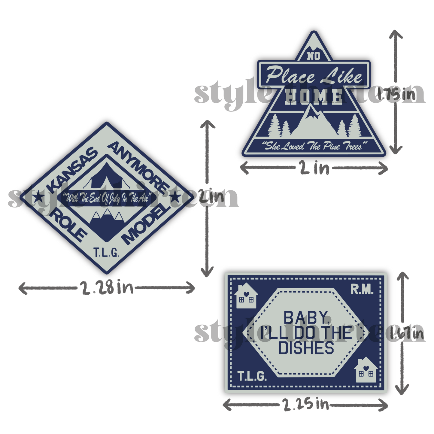 the 'role model patches' inspired stickers