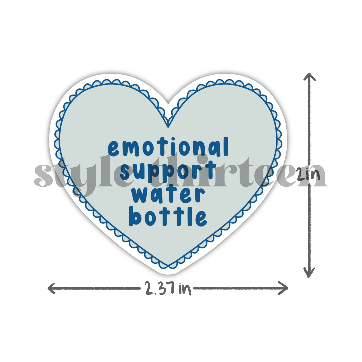 emotional support water bottle stickers